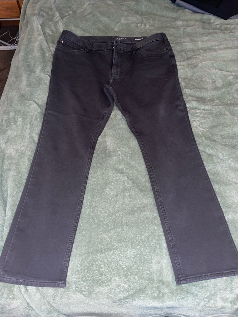 Banana Republic Men's Straight Black Jeans - Minimalist Finish